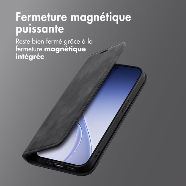 imoshion Étui de téléphone portefeuille Slim Oppo Reno 15F - Noir