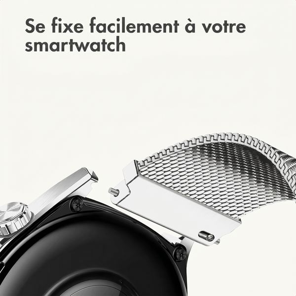imoshion Bracelet magnétique milanais  - Connexion universelle 22 mm - Argent