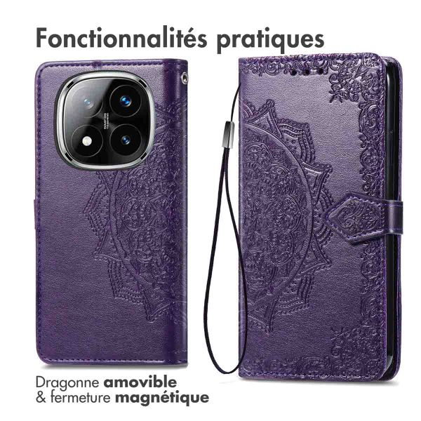 imoshion Etui de téléphone portefeuille Xiaomi Redmi Note 14 Pro Plus 5G - Violet