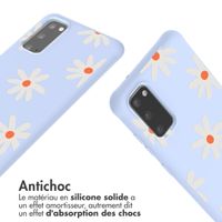 imoshion Coque design en silicone avec cordon Samsung Galaxy S20 - Lila Flower Distance