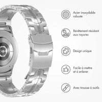 Accezz Bracelet Steel Samsung Galaxy Watch 4 / 5 / 6 / 7 / FE (20 mm) - Argent