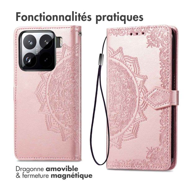 imoshion Etui de télephone Mandala Xiaomi 15 - Rose Doré