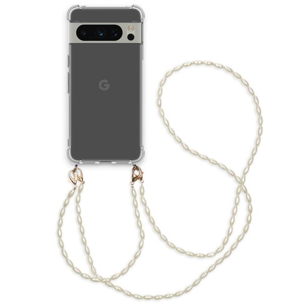 imoshion Coque avec dragonne + bracelet - Perles Google Pixel 8 Pro - Transparent