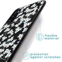 imoshion Coque Design Samsung Galaxy A41 - Fleur - Blanc / Noir