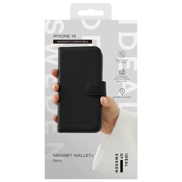 iDeal of Sweden Magnet Wallet+ Étui portefeuille Apple iPhone 16 - Black