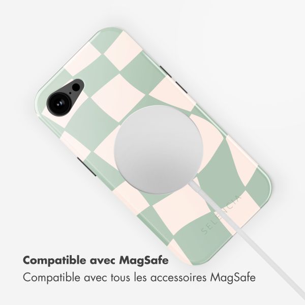 Selencia Coque arrière Vivid avec MagSafe Apple iPhone 16e - Groovy Sage Green