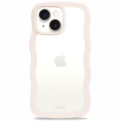 Holdit Coque Wavy iPhone 13/14/15 - Light Beige / Transparent