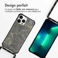 imoshion Coque Design avec cordon iPhone 13 Pro Max - Black Marble