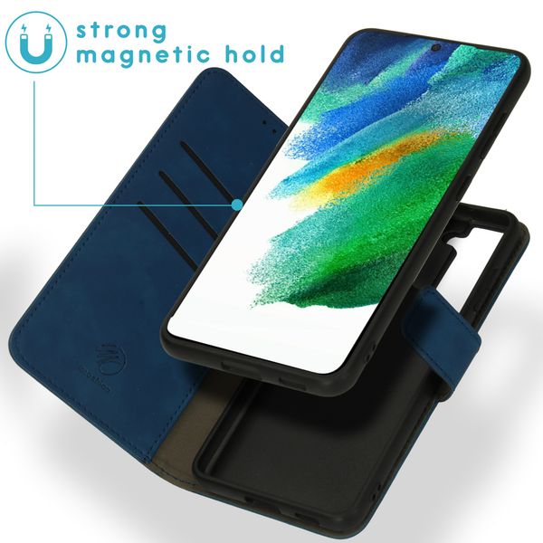 imoshion Etui de télephone luxe 2-en-1 amovible Samsung Galaxy S21 FE - Bleu