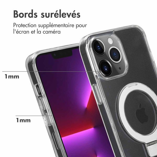 Accezz Coque Ring Stand avec MagSafe Apple iPhone 13 Pro Max - Transparent