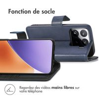 imoshion Étui de téléphone portefeuille Luxe Xiaomi 15 - Bleu foncé