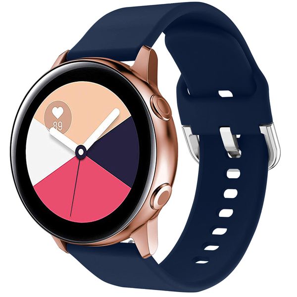 imoshion Bracelet silicone le Galaxy Watch 40/42mm / Active 2 42/44mm - Bleu foncé