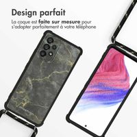 imoshion Coque Design avec cordon Samsung Galaxy A53 - Black Marble