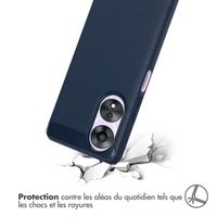 imoshion Coque Brushed Oppo A58 - Bleu foncé