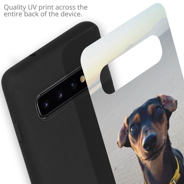 Concevez votre propre coque en gel Samsung Galaxy S10 - Noir