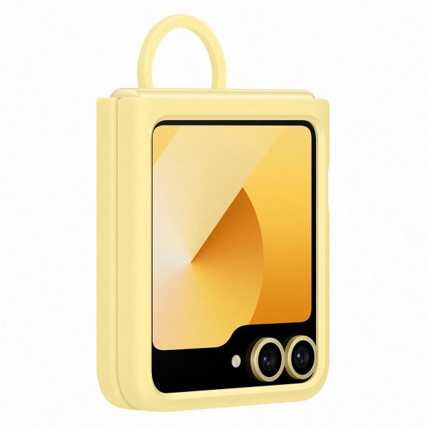 Samsung Original Coque en silicone Ring Samsung Galaxy Z Flip 6 / Flip 7 FE - Yellow