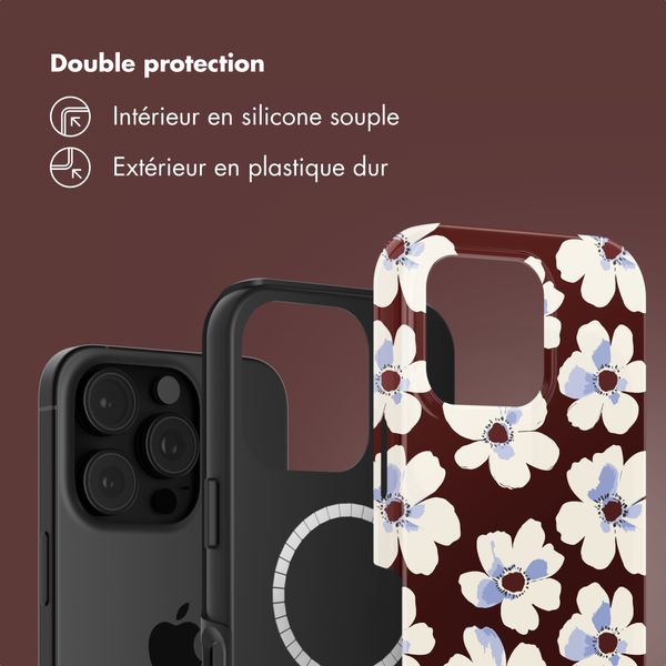 Selencia Coque arrière Vivid avec MagSafe Apple iPhone 16 Pro - Choco Flower Pop