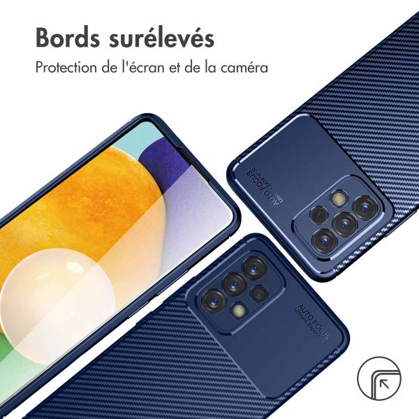 imoshion Coque silicone Carbon Samsung Galaxy A53 - Bleu