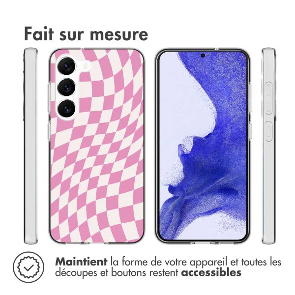 imoshion Coque Design Samsung Galaxy S23 Plus - Retro Pink Check