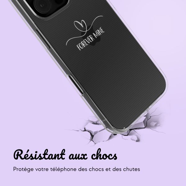 Coque personnalisée avec un cœur élégant iPhone 16 Pro Max - Transparent