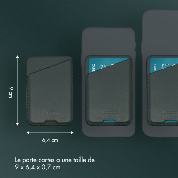 Accezz Porte-cartes en cuir - Compatible avec MagSafe et Qi2 - Cedar Green
