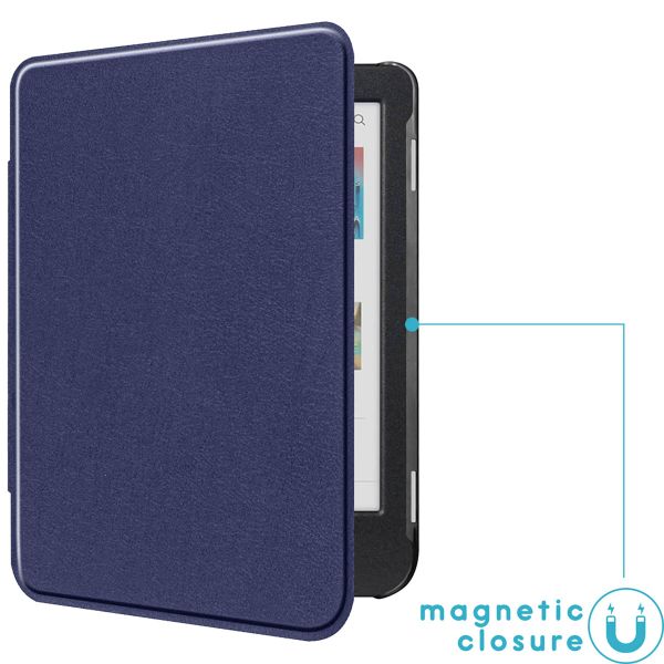 imoshion Étui de liseuse portefeuille Slim Hard Kobo Clara Colour / BW - Bleu foncé