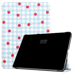 imoshion Coque tablette Design Trifold Apple iPad Air 11 pouces (2026) M4 / (2025) M3 / (2024) M2 / Air 5 (2022) / Air 4 (2020) - Cherry Check