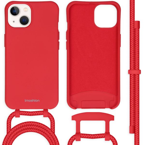 imoshion Coque de couleur avec cordon amovible Apple iPhone 13 - Rouge