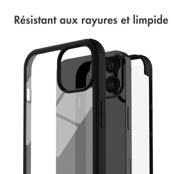 Accezz ﻿Coque de protection intégrale à 360° iPhone 13 Pro Max - Noir