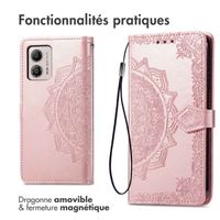 imoshion Etui de téléphone portefeuille Mandala Motorola Moto G53 - Rose Dorée