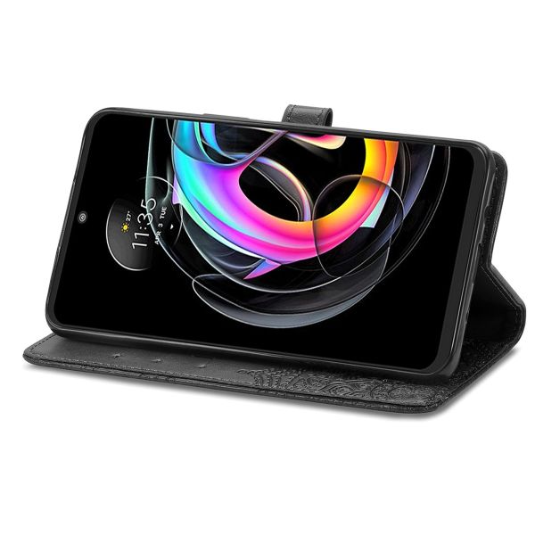 imoshion Etui de téléphone portefeuille Mandala Motorola Moto Edge 20 Lite - Noir