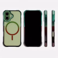 Selencia Coque arrière MagSafe Gradient Apple iPhone 17 - Vert / Brun