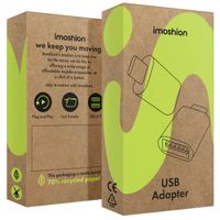 imoshion 2x Adaptateur USB-A 3.1 (mâle) vers USB-C (femelle) - OTG - Noir