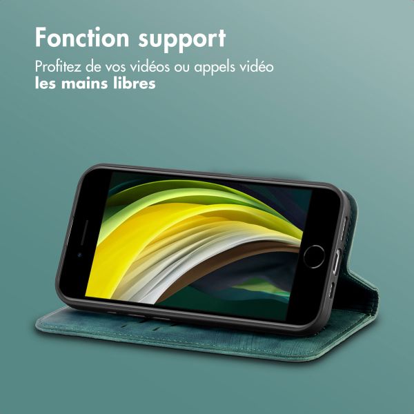 imoshion Étui de téléphone portefeuille Slim Apple iPhone SE (2022 / 2020) / 8 / 7 / 6(s) - Vert