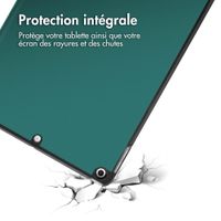 imoshion Coque tablette Design Trifold Apple iPad 9 (2021) 10.2 pouces / iPad 8 (2020) 10.2 pouces / iPad 7 (2019) 10.2 pouces - Petrol Green Dandelion