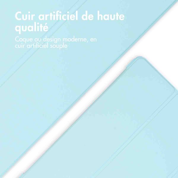 imoshion Coque tablette rigide Trifold iPad Air 11 pouces (2025) M3 / (2024) M2 / Air 5 (2022) / Air 4 (2020) - Bleu clair