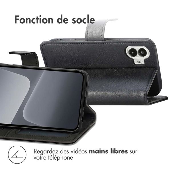 imoshion Étui de télephone portefeuille de luxe Nothing Phone (2) - Noir