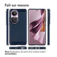 imoshion Coque Brushed Oppo Reno 10 / 10 Pro - Bleu foncé