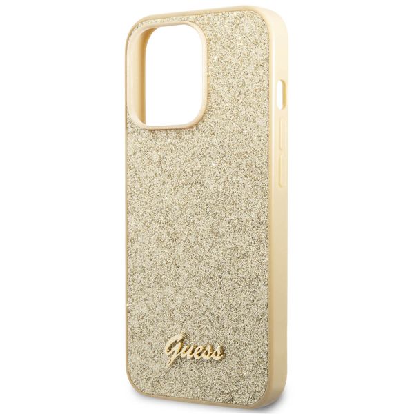 Guess Coque Glitter Flakes Apple iPhone 14 Pro Max - Doré