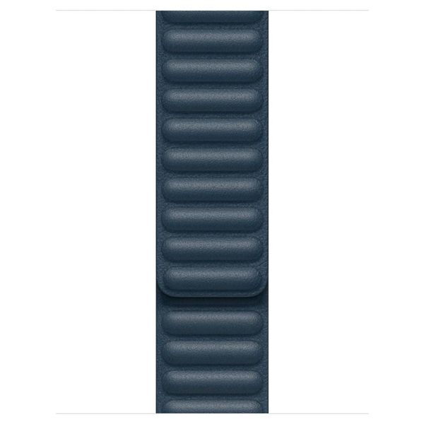 Apple Bracelet Leather Link Apple Watch Series 1 t/m 9 / SE (38/40/41 mm) | Series 10 / 11 (42 mm) - Taille M/L - Baltic Blue