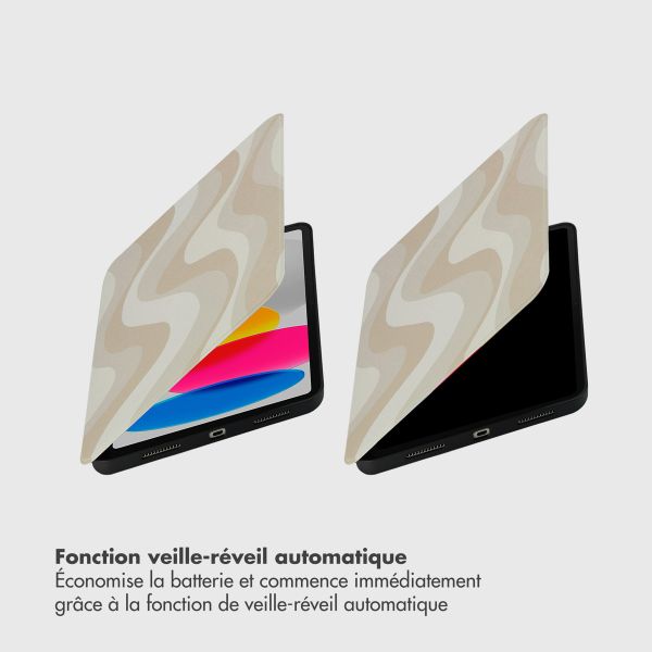 Selencia Coque tablette Vivid Apple iPad 11 (2025) 11 pouces A16 / iPad 10 (2022) 10.9 pouces - Desert Waves Beige