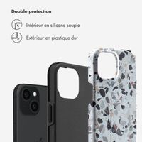 Selencia Coque arrière Vivid Tough iPhone 15  - Chic Terazzo