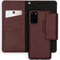 Selencia Etui portefeuille serpent amovible 2-en-1 Llyr Samsung Galaxy S20 Plus - Rouge foncé