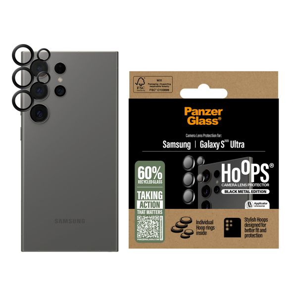 PanzerGlass Protection Caméra Hoops Optic Rings Samsung Galaxy S25 Ultra - Noir