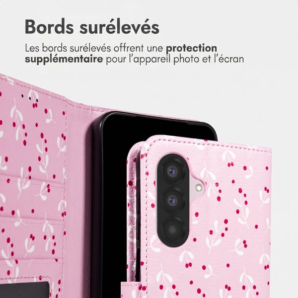 imoshion Étui de télephone portefeuille Design Samsung Galaxy A36 - Blush Berries