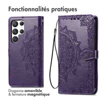 imoshion Etui de téléphone portefeuille Mandala Samsung Galaxy S23 Ultra - Violet