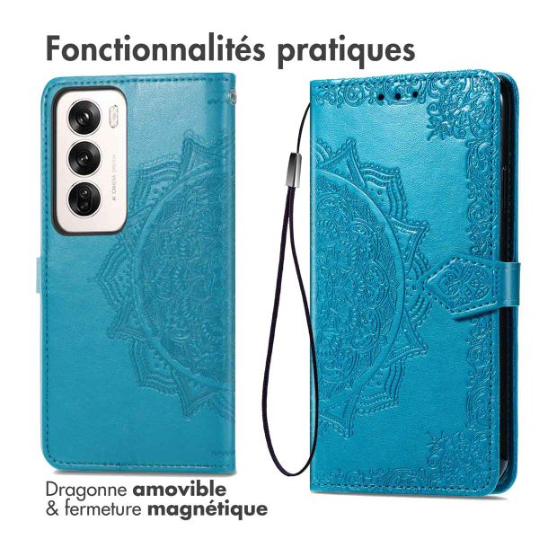 imoshion Etui de télephone Mandala Oppo Reno 12 - Turquoise