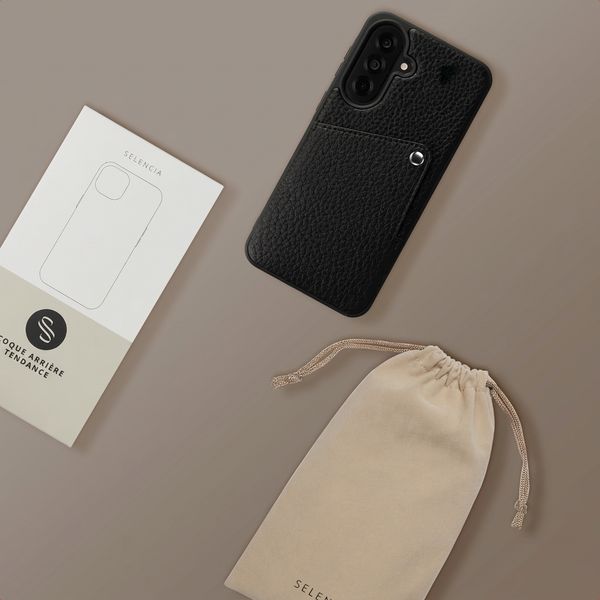 Selencia Coque Riva avec porte-cartes Samsung Galaxy A57 (5G) - Noir