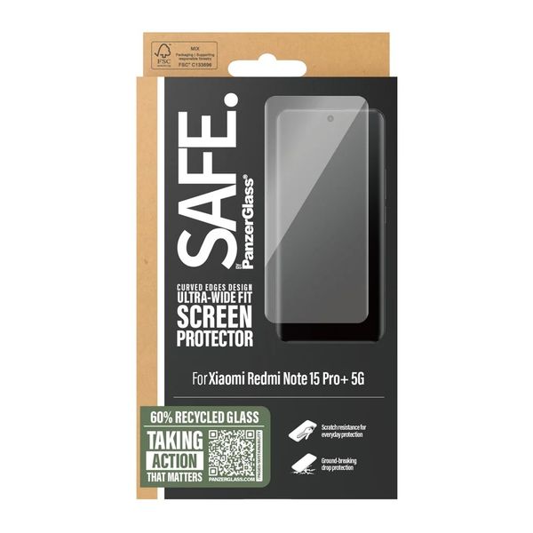 SAFE by PanzerGlass Protection d'écran Ultra-Wide Fit Xiaomi Redmi Note 15 Pro Plus (5G)