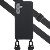 Selencia Coque silicone avec cordon amovible Samsung Galaxy S25 FE - Noir